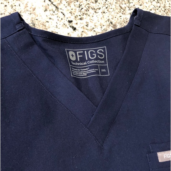 FIGS Mens Technical Collection Scrub Top Navy Blue Style FM1500 Size XXL - Picture 9 of 16